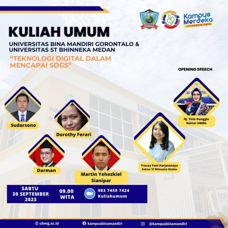 KERJASAMA PROGRAM STUDI BISNIS DIGITAL FEB ST BHINNEKA DAN PROGRAM STUDI BISNIS DIGITAL UNIVERSITAS BINA MANDIRI GORONTALO